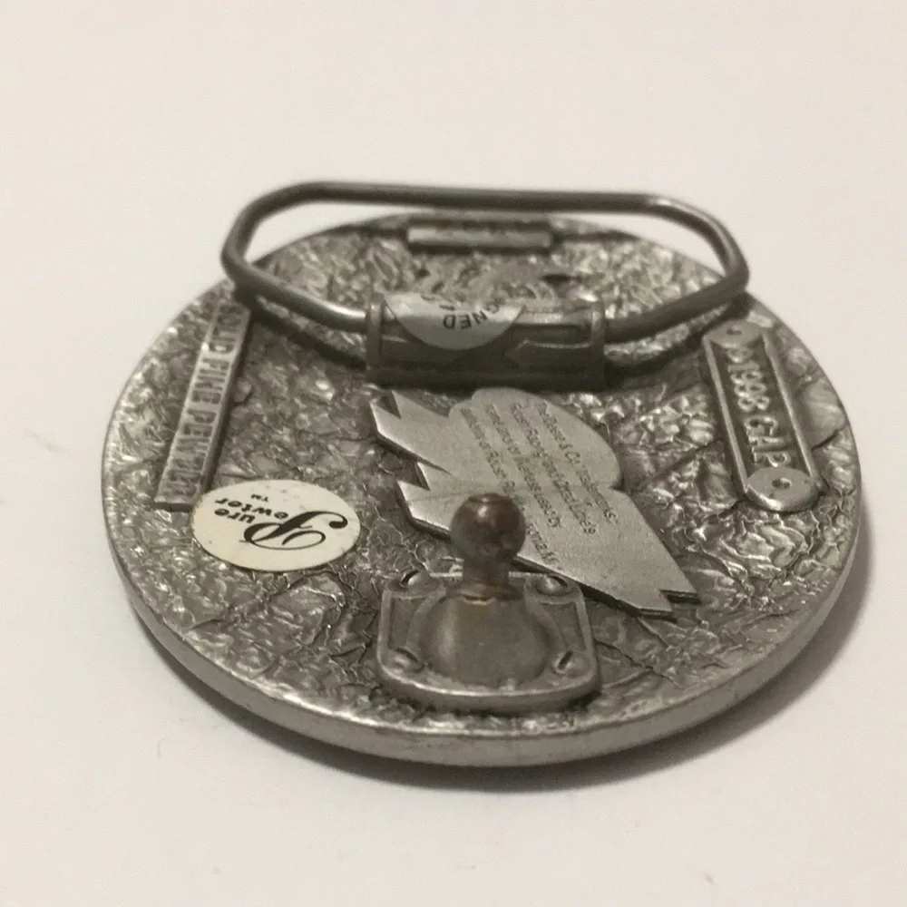 1998 The Great American Buckle Co. Pewter Chad Little NASCAR 97 Buckle